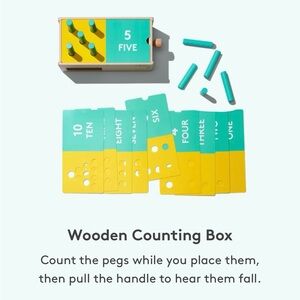 Lovevery - Wooden Counting Box Months 34, 35, 36